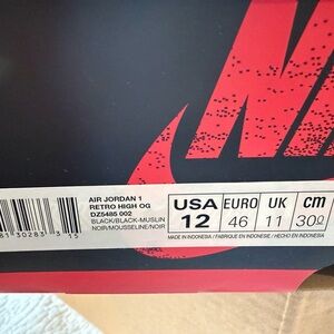 Nike Air Jordan 1 Retro High OG in Black and Red